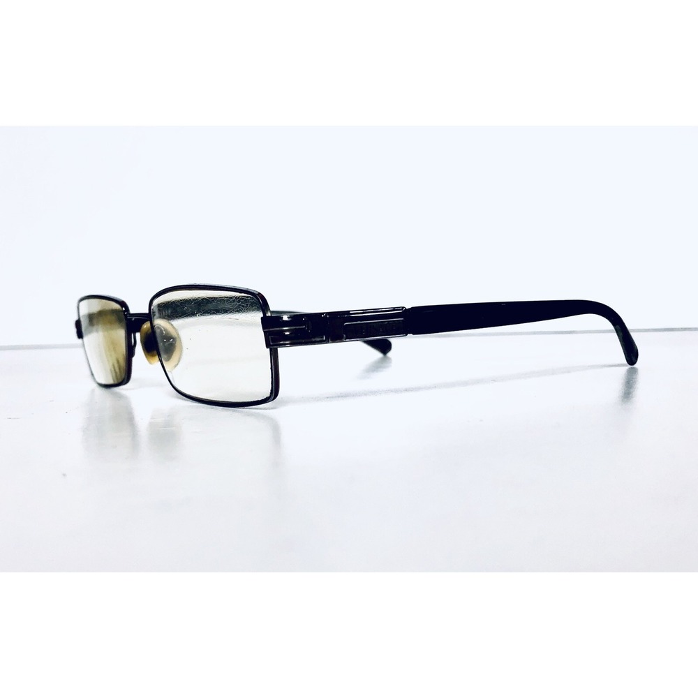 Versace Silver Metal Rectangular Glasses w Tortoise Temples Italy MOD 53 16 135 - Picture 2 of 11